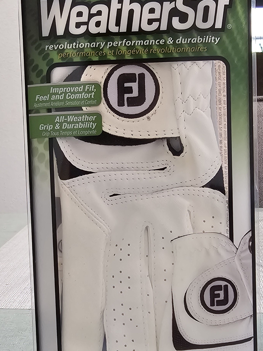 FootJoy WeatherSof White Golf Glove - Left Hand